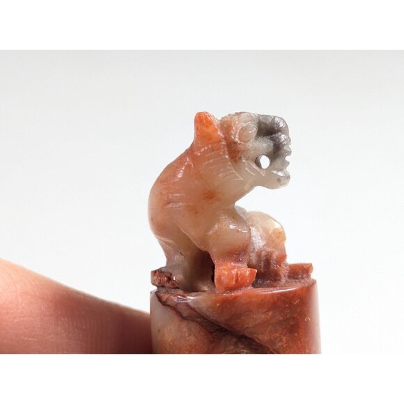 Chinese Tiger zodiac Chop Seal, red soapstone Year of the Tiger Stone Seal - Picture 3 of 9